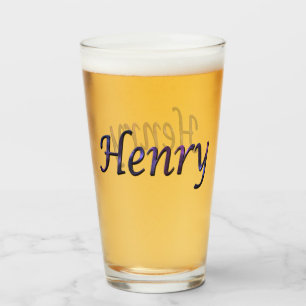 Copo De Pint Nome Henry Da Nebulosa Azul,