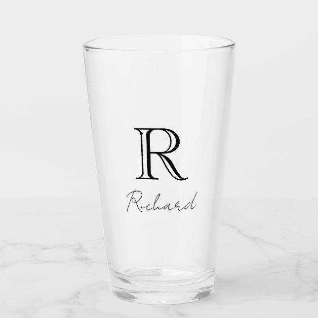 Copo De Pint Nome monograma elegante (Frente)