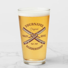 Copo De Pint NOME Personalizado Barber Hetero Razor Barbershop