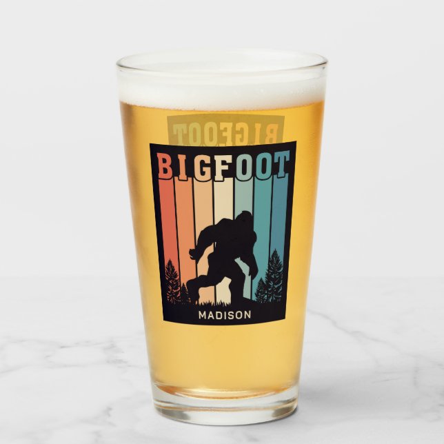 Copo De Pint Nome personalizado Bigfoot (Frente (Preenchido))