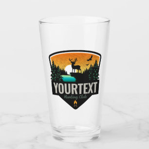 Copo De Pint NOME Personalizado Caça Selvagem de Elk Sunset