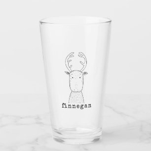 Copo De Pint Nome Personalizado da Ilustração Simples de Linha