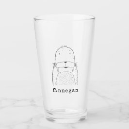 Copo De Pint Nome Personalizado da Ilustração Simples de Linha 