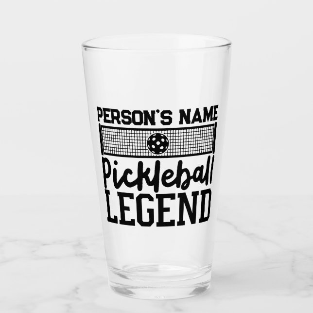 Copo De Pint Nome Personalizado da Legenda do Pickleball (Frente)