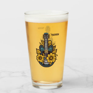 Copo De Pint Nome Personalizado e Cor Ukulele