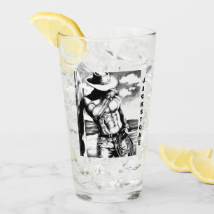 Copo De Pint Nome Personalizado Legal Bodybuilding Cowboy Art