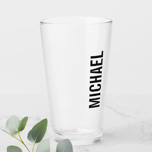 Copo De Pint Nome Personalizado Mínimo Moderno