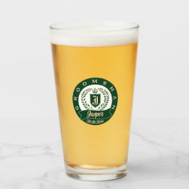 Copo De Pint Nome Personalizado Padrinho Verde Heráldico