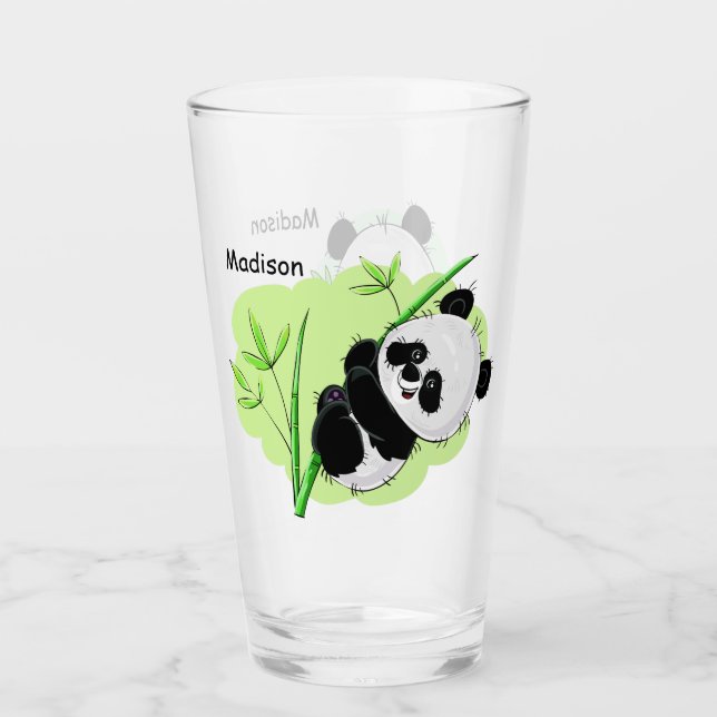 Copo De Pint Nome personalizado Pandas de Corte 2/2 (Frente)