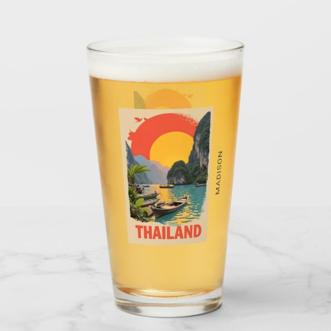 Copo De Pint Nome Personalizado Tailândia (Frente (Preenchido))