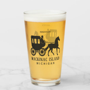 Copo De Pint Nome Personalizado & Texto Mackinac Island