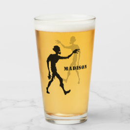 Copo De Pint Nome personalizado Zombie pint glass