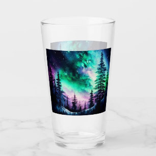 Copo De Pint Norte Celestial Aurora Borealis Acende Vívido