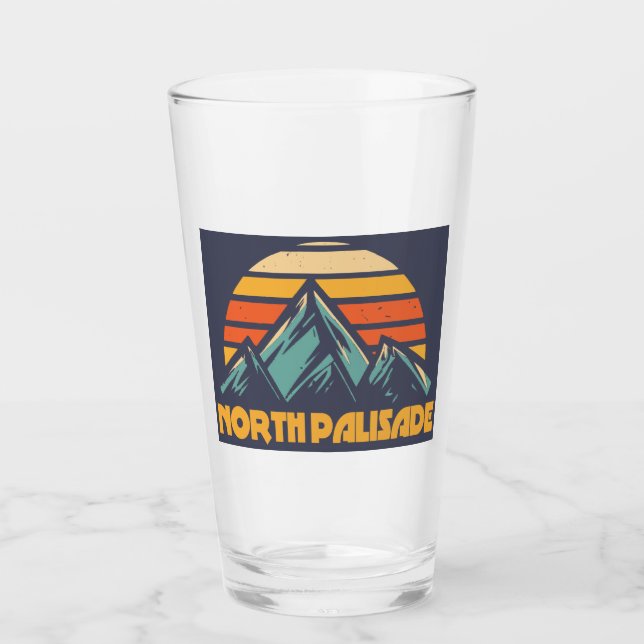 Copo De Pint North Palisade Califórnia Turquesa Retro (Frente)