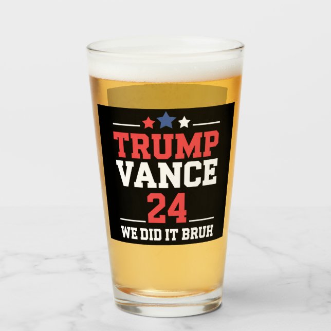 Copo De Pint Nós Ganhamos Trump Vance 47º (Frente (Preenchido))