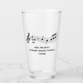 Copo De Pint Notas Musicais Personalizadas de Professores de Mú