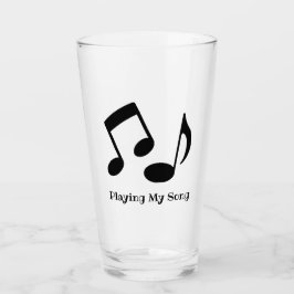 Copo De Pint Notas Musicais Vidro De Bebendo De Design