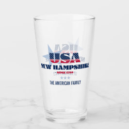 Copo De Pint Novo Orgulho Patriótico de Hampshire Personalizado