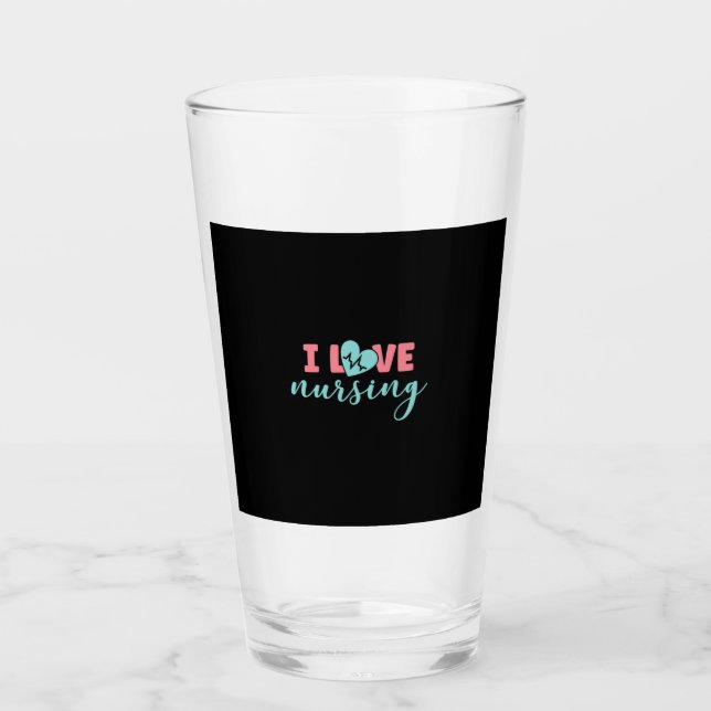 Copo De Pint Nurse Gift | I Love Nursing (Frente)