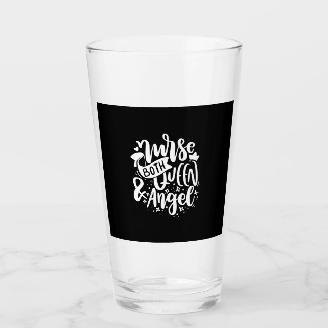 Copo De Pint Nurse Gift | Nurse Both Queen And Angels (Frente)