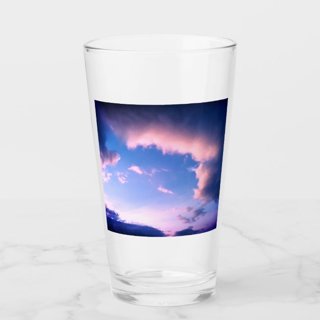 Copo De Pint Nuvens cor-de-rosa (Frente)
