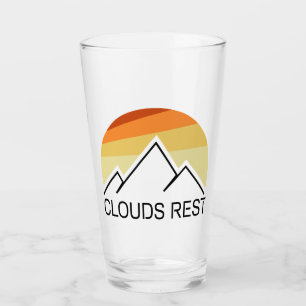 Copo De Pint Nuvens Descansam Montanha Yosemite Retro