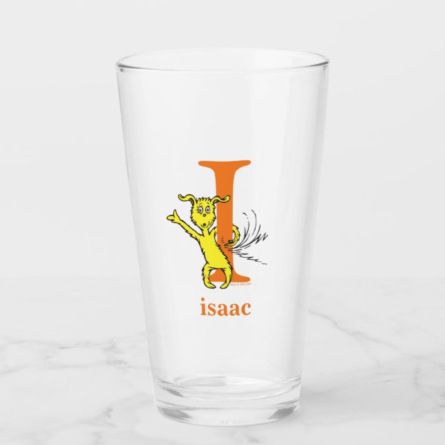 Copo De Pint O ABC do Dr. Seuss: Letra I - Laranja | Adicione s (Frente)