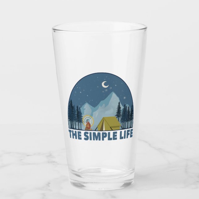 Copo De Pint O acampamento de vida simples (Frente)