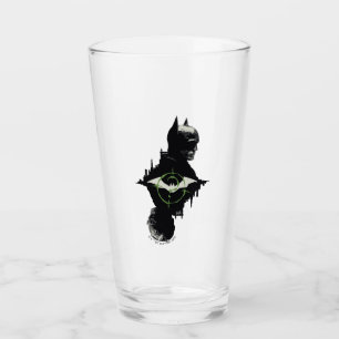 Copo De Pint O Batman E O Gráfico De Caracteres Duplos Do Riddl