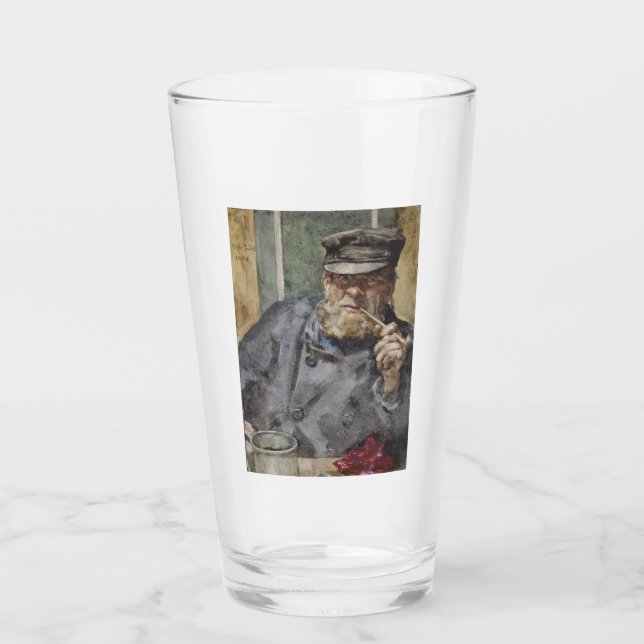 Copo De Pint O Cão do Mar Antigo (por Henry Scott Tuke) (Frente)