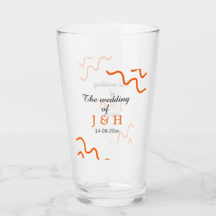 Copo De Pint O casamento do casal Adicione Teracotta Black
