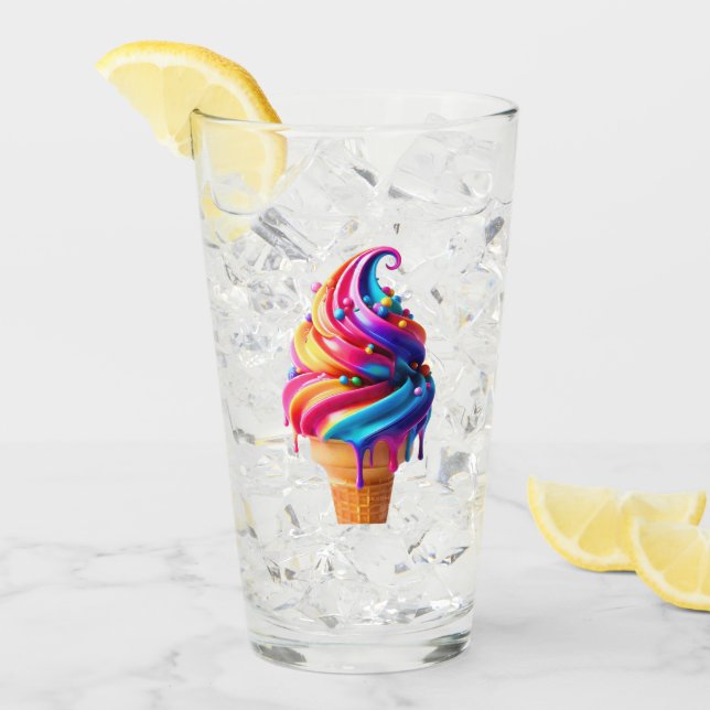 Copo De Pint O clássico vibrante cone de sorvete da SlipperyJoe (Gelo frontal)