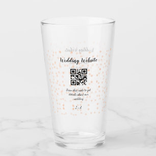 Copo De Pint O código QR de verificação do site de casamento pa