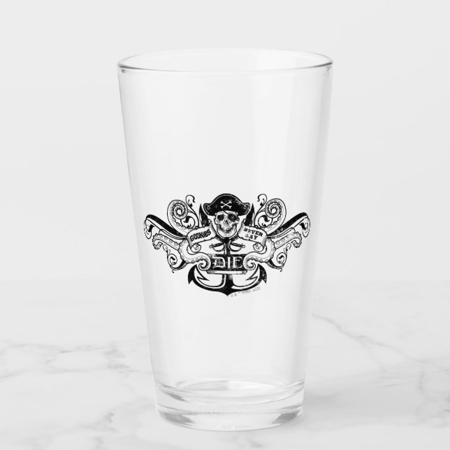 Copo De Pint O Crachá Pirata "Nunca Diga Morrer" (Frente)