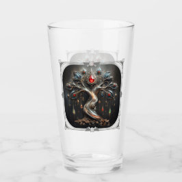 Copo De Pint O desenho da Árvore da Vida em Art Déco.