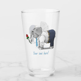 Copo De Pint O Dia dos Namorados Feliz dos Elefantes
