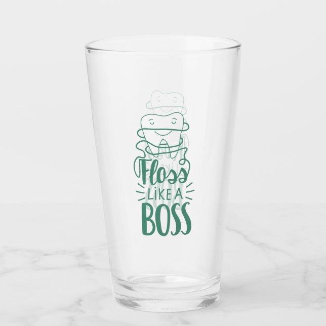Copo De Pint O Floss gosta de um chefe (Frente)
