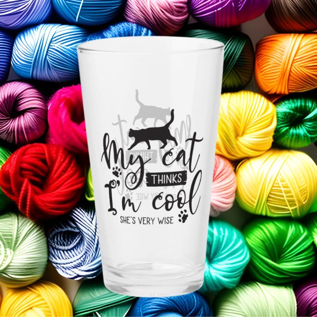Copo De Pint o gato engraçado adora arte (Criador carregado)