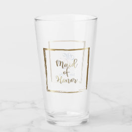 Copo De Pint O marinho da aguarela & cora madrinha de casamento