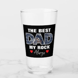 Copo De Pint "O melhor Pai que minha rocha sempre ama"
