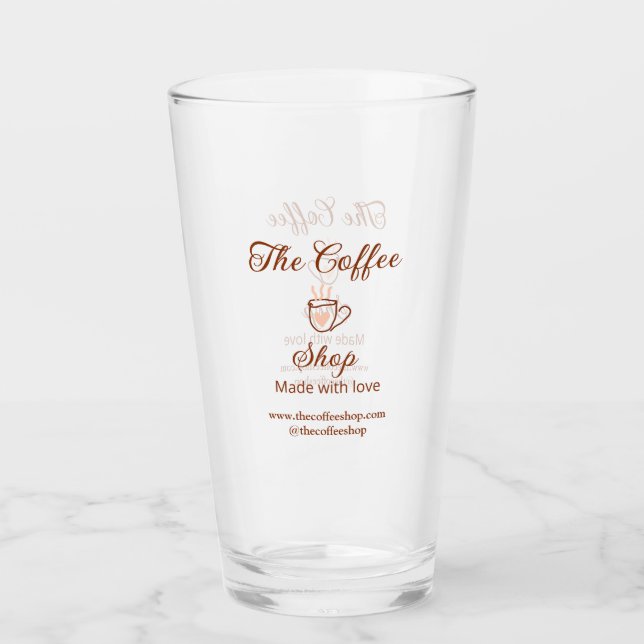 Copo De Pint O negócio de mídia social da cafeteria e site (Frente)