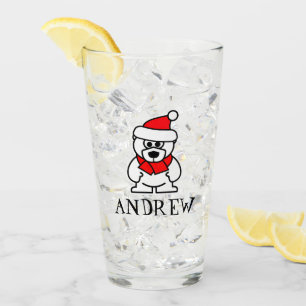 Copo De Pint O personagem de desenho animado de Natal do urso p