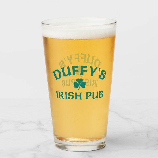 Copo De Pint O Pub Irlandês do Duffy (Frente (Preenchido))