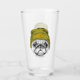 Copo De Pint O Pug do hipster é legal