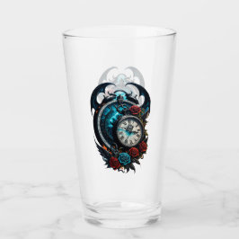 Copo De Pint O Relógio Na Mista do Infinito.