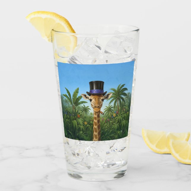 Copo De Pint O Retiro Tropical da Girafa Distinta (Gelo frontal)
