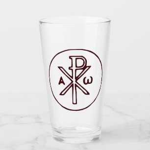 Copo De Pint O símbolo do cristograma Chi-Rho