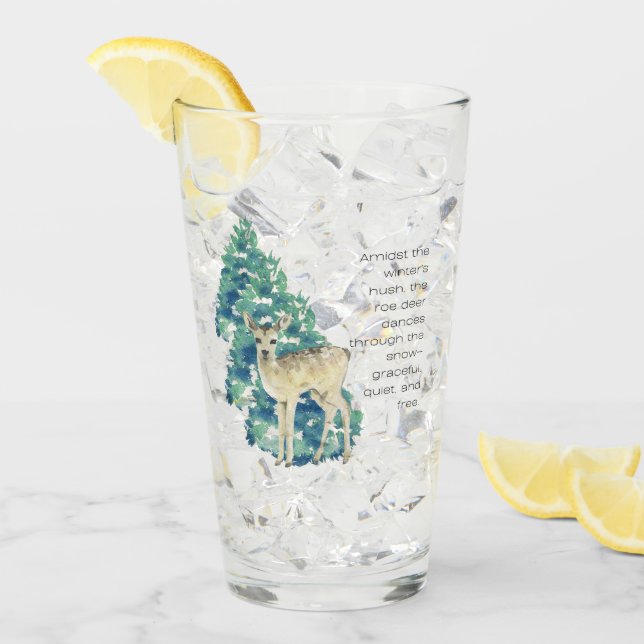 Copo De Pint O Veado Ré Dança Pela Neve (Gelo frontal)