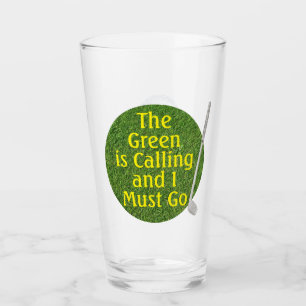 Copo De Pint O Verde Está Chamando Vidro Tumbler