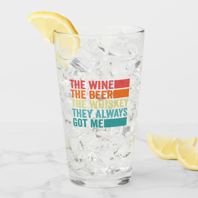 Copo De Pint O Vinho A Cerveja O Uísque Sempre Me Trouxeram (Gelo frontal)